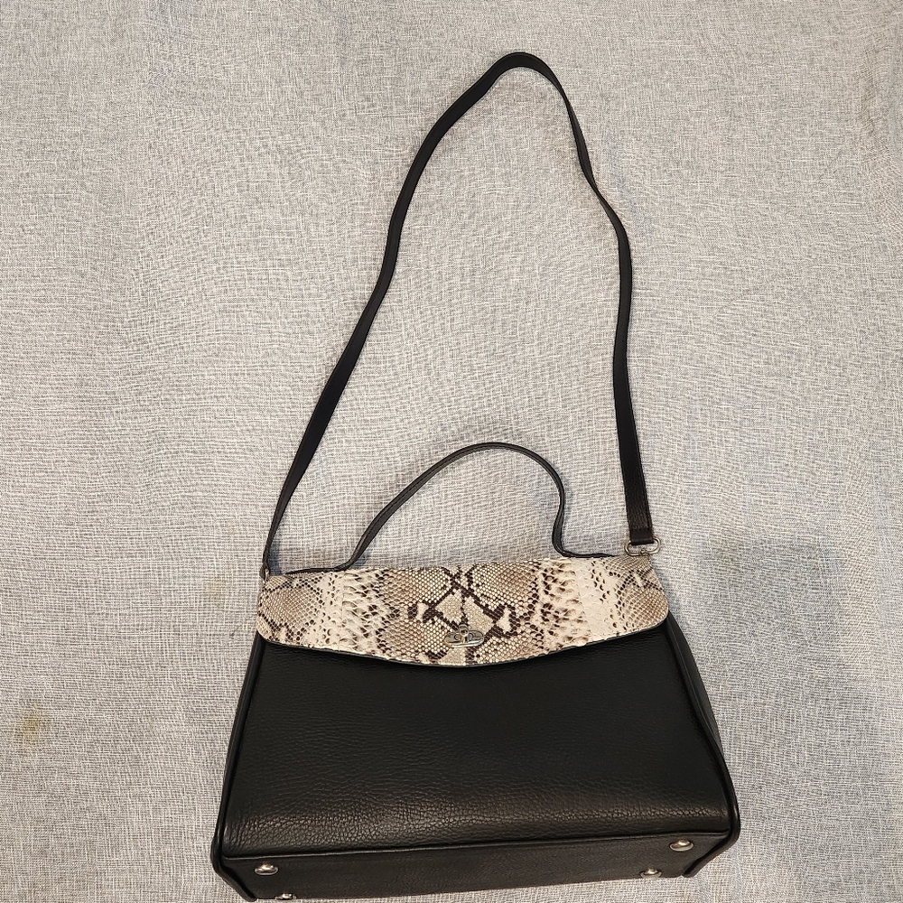 Rugero By Rogers Purse Python Leather Top